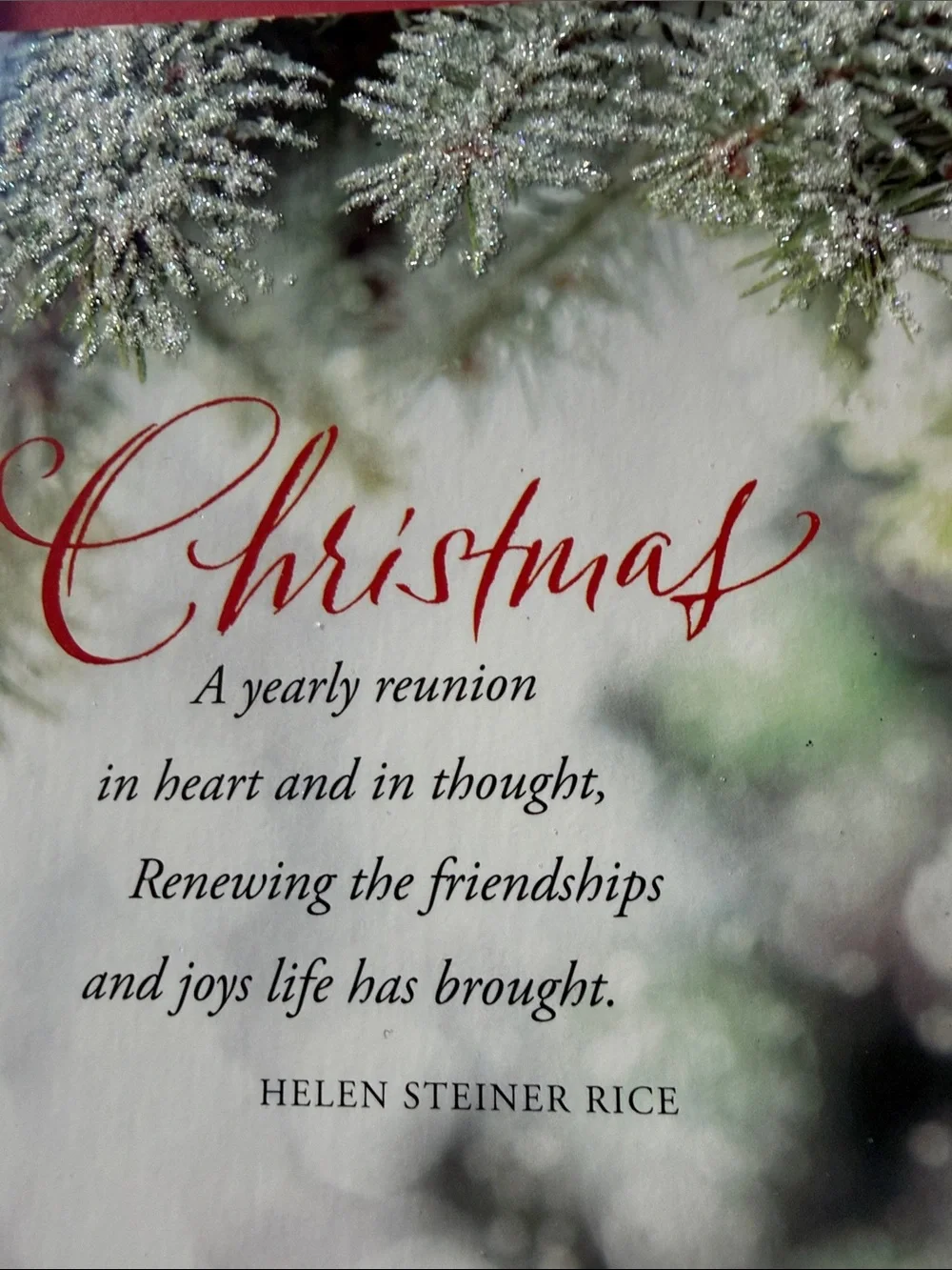 Christmas Red Ornament Holiday Card Box